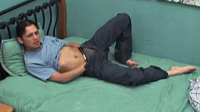 Gerson is a horny young Latin boy who really wnts to get fucked. Alone, a finger will have to do and he's soon naked on the bed with a big boner.