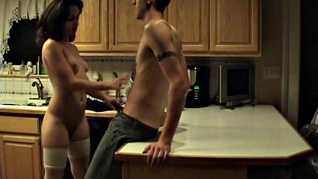 Sucking fuck slut getting rammed