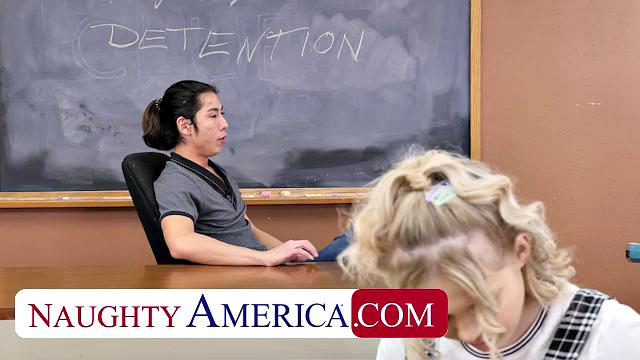 Coco Lovelock bangs her professor in detention.