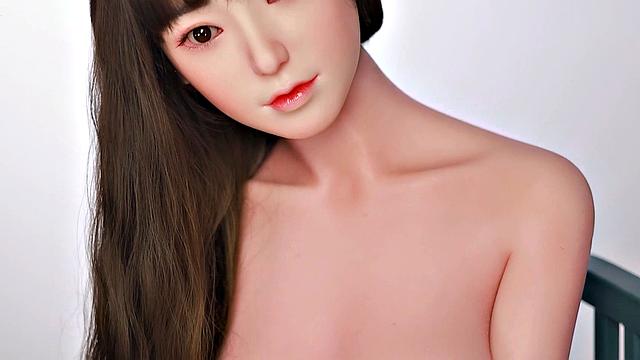 Young Japanese doll with huge boobs and butts in hot lingerie gets frisky