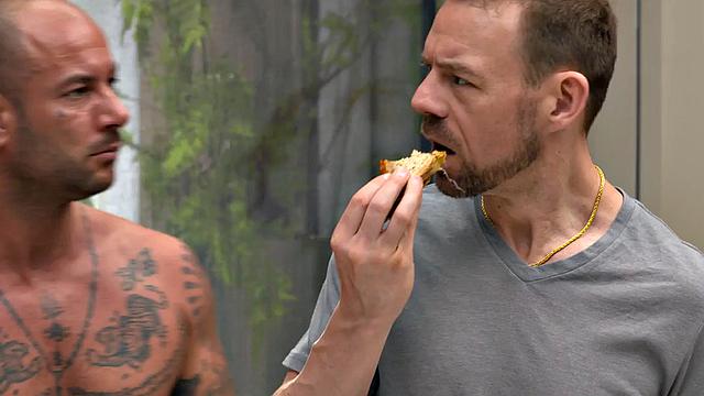 DP nympho fucked in threeway by gangbangers