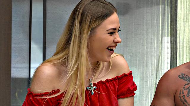 DP nympho fucked in threeway by gangbangers