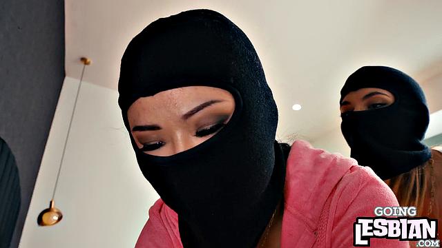 Petite babes licking each other