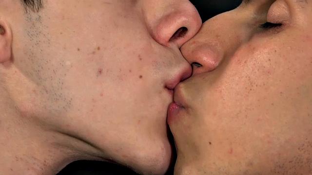 While Fabrice looks at his computer, skinny little Alvin sits next to him anxious to play. A kiss gets things going and it isn't long before Alvin has a hand full of cock and fingers up his ass.