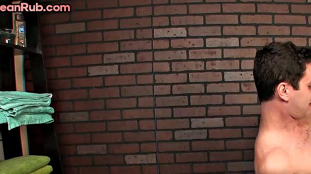 21yo blonde wanking clients cock at oiled massage