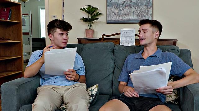 College Tutor Makes Twinks Asshole Sing - Trevor Harris, Drake Von - NextDoorTwink