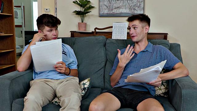 College Tutor Makes Twinks Asshole Sing - Trevor Harris, Drake Von - NextDoorTwink