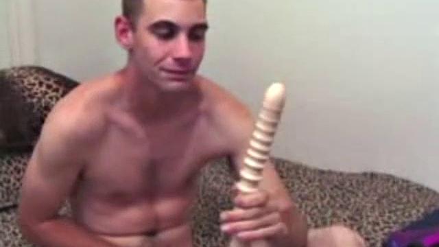 Nick brought four anal sex toys for this solo jerk off, but only one will do. He lubes his hole ready and gets right into it. Nick moans softly while he fucks his ass with his favorite toy.