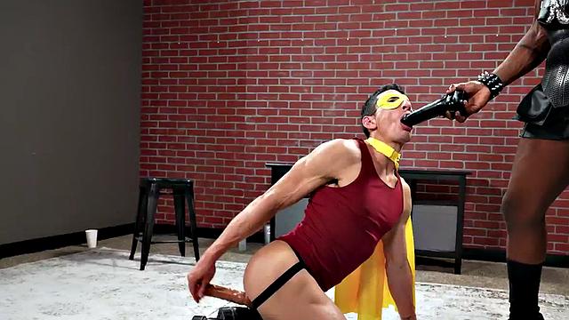 Mesmerized cosplay stud barebacked by Black leather top