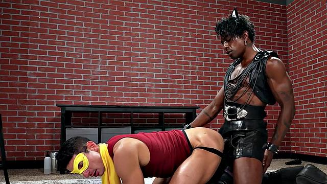 Mesmerized cosplay stud barebacked by Black leather top