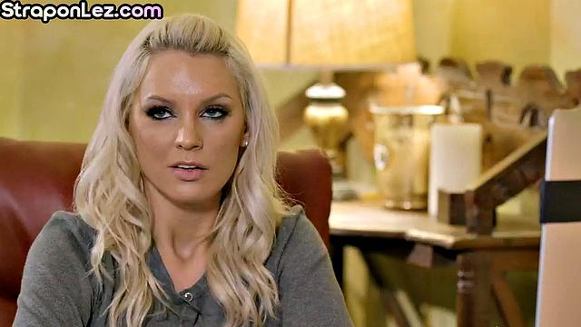 Lesbian office MILF fingering newbie