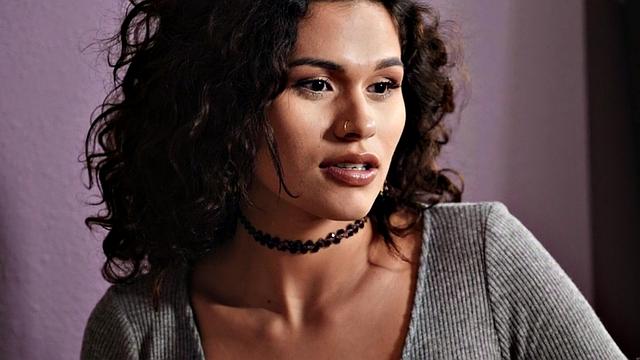 Busty ts rims before barebacking in erotic couple