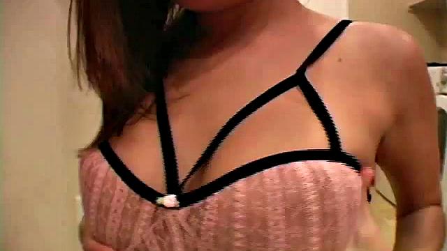 Cute teen strips off in solo scene