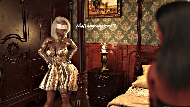 Суккуб-брюнетка соблазняет и отсасывает огромный член у футы-блондинки