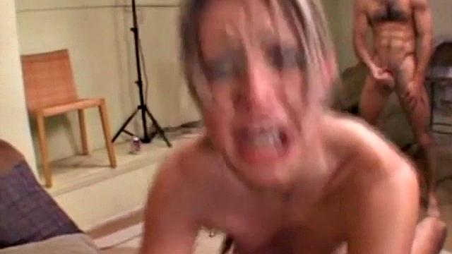 Sexy Jane rough fucked in threeway