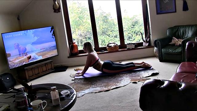 Big ass stepsister hammered from behind at yoga session POV