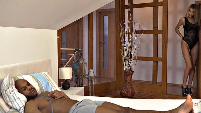 BLACK4K. Black man gives ravishing blonde dicking she needed so badly