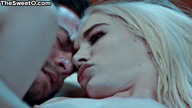 Blonde babe doggystyled by her BF