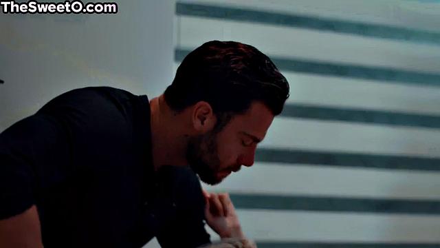 Blonde babe doggystyled by her BF