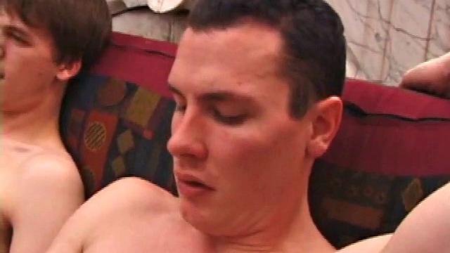 In this hot foursome, everyone gets a taste of the other's cock, before Roar fucks Torque while Matthew and Preston jack off. Eventually, Roar gets designated as the cum rag.