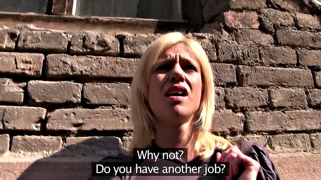 Blonde bombshell bangs a random stranger in the underground car park