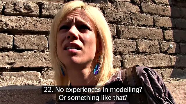 Blonde bombshell bangs a random stranger in the underground car park