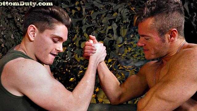 Cumming military bottom by top mate on duty