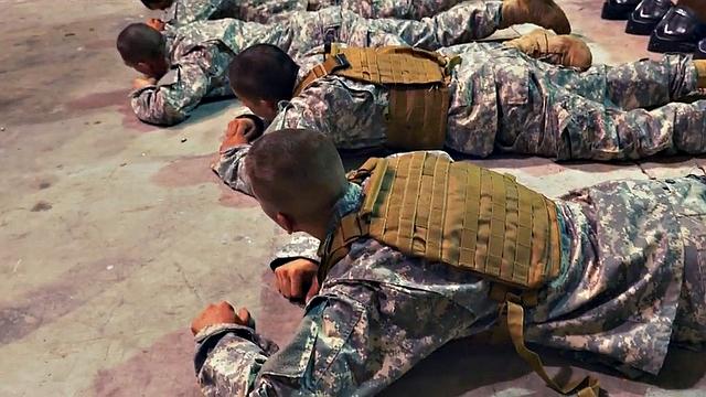 Military tattooed stud sucks and rides in shower