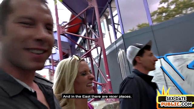 German mature 3some outdoor in public Gonzo sex