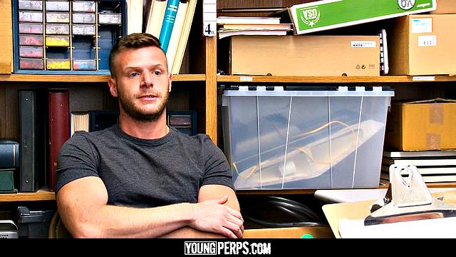 watch this horny thief take a cavity search and get pounded by the officer after hiding a necklace in his ass