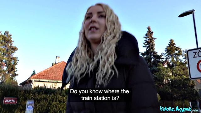 100% natural blonde rides a big cock