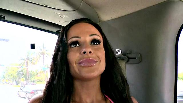 Picked up amateur assfucked in outdoor VAN till cumshot