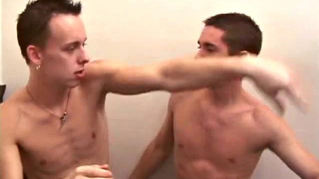 Roar and Lance start side-by-side, stroking, and each other, before the two exchange blow jobs, leading to sexy 69 action. Then Lance fucks the cum out of Roar.