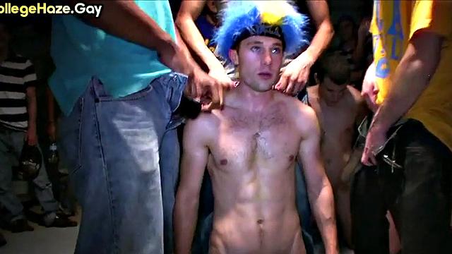 Hazed studs fucked in IR orgy for college fraternity