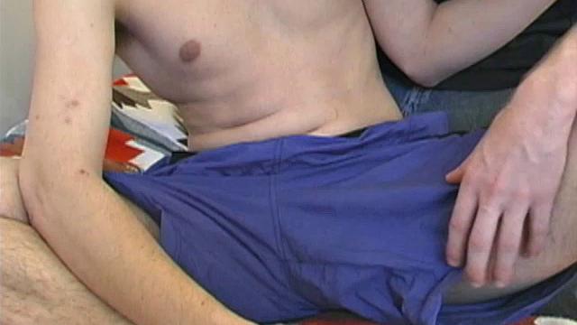 Derek is on his bed doing school work, when 20-year-old Tristan enters wanting sex, and he's not taking no for an answer. The 19-year-old soon gives in and it isn't long before the boys are exchanging blowjobs.