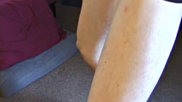 On the floor of his room Derek massages his crotch to himself. He soon pulls out his cock and strokes it until he cums on his stomach.