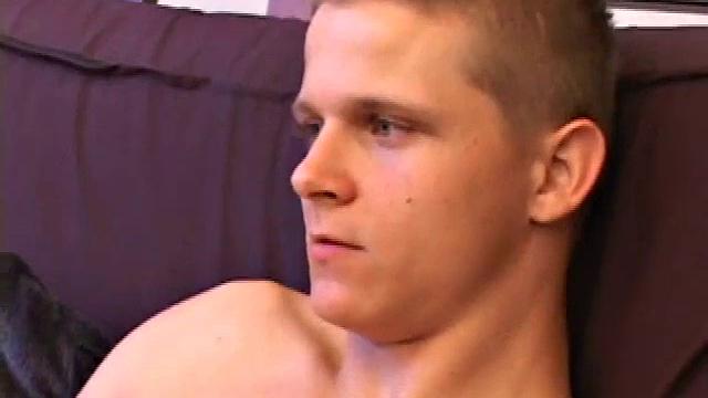 After Lucas drops his skateboard and strips naked he massages his dick until it's hard. The cute boy works it nice and slow and gives us a nice show, while fingering his ass.