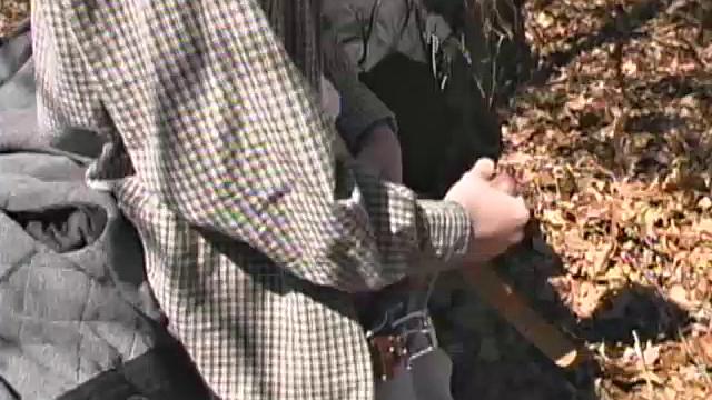 When 18 year old cutie Derrick Windsor is out hiking in the woods, he gets the urge to beat off. The young man looks around and sees he's alone, so he leans on a fallen tree and pulls his pants down just enough to work his growing cock.