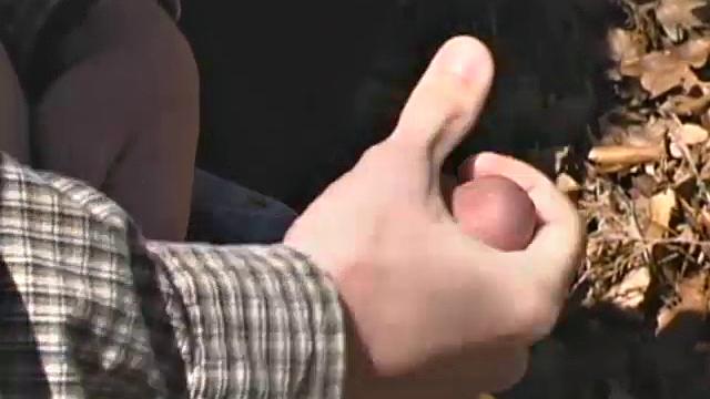 When 18 year old cutie Derrick Windsor is out hiking in the woods, he gets the urge to beat off. The young man looks around and sees he's alone, so he leans on a fallen tree and pulls his pants down just enough to work his growing cock.