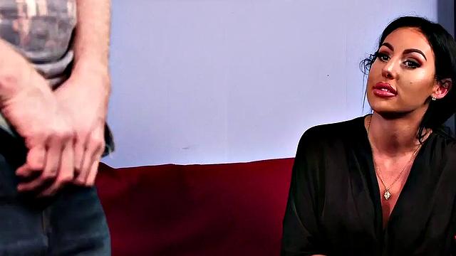 CFNM classy MILF teasing cock while dirty talking