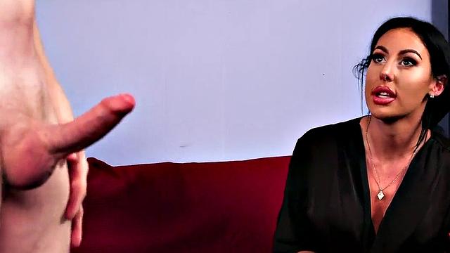 CFNM classy MILF teasing cock while dirty talking