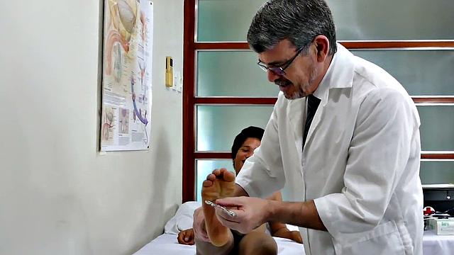 Mature gay doctor fucks 21yo Asian gay after anal check