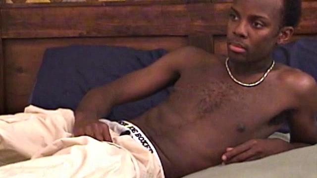 Tony is in the Navy and stationed at Lemoore NAS. On the first video, Auntie Bob watched him jack off and sucked his cock just enough to know he wanted more of that black meat. This time he gets more.