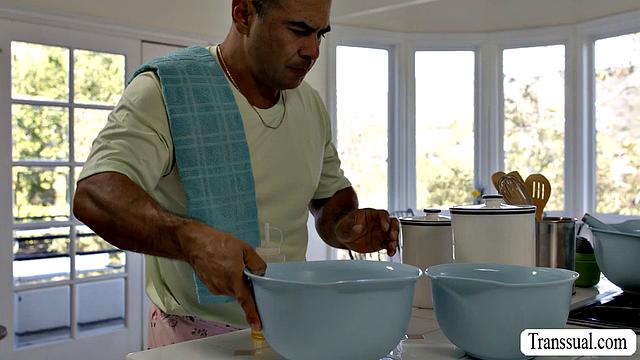 Making cake turns into hardcore anal sex