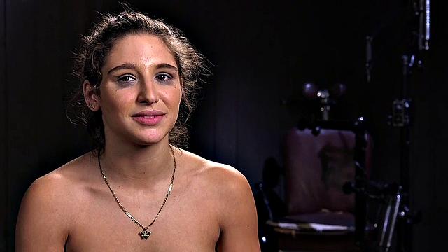 BDSM slut's feet and pussy tormented beyond her pain limits