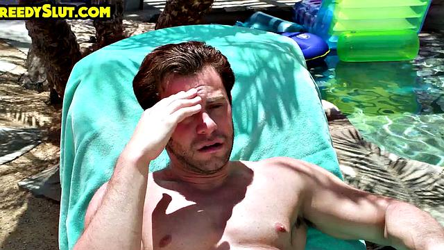 Big booty babe analfucked outdoors by BF after throating