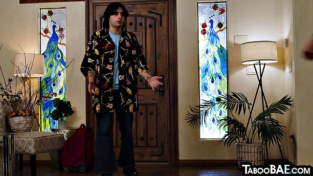 Lingerie cougar pounded by stepson