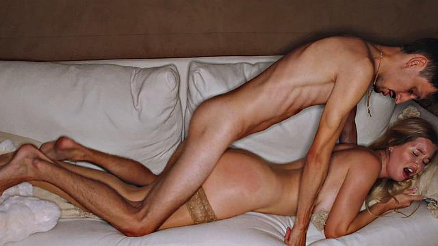 This blond with a smoothly-shaven gash and stockings enjoys to blow for love - XXX!