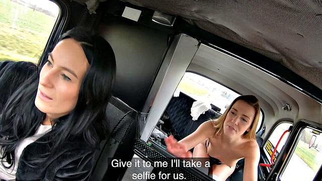 Алексис Кристал и Лекси Дона сперли такси и устроили лесби-разгром на заднем