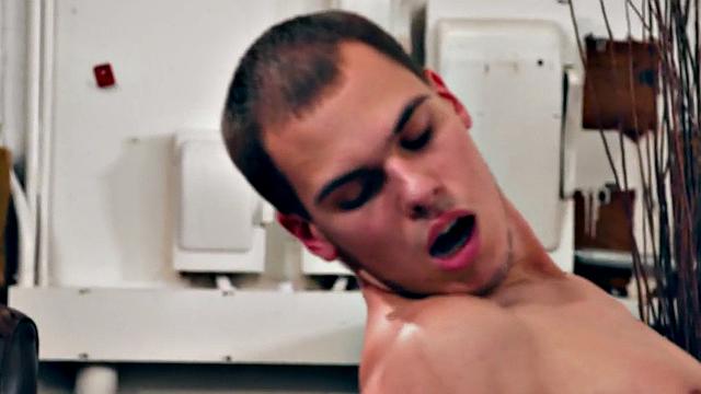 Bisexual babe in fishnets drilled in MMF 3some